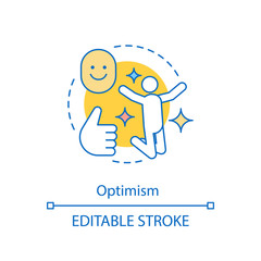 Optimism concept icon
