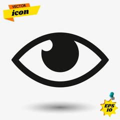 eye icon vector, on white background editable eps10