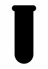 Test-tube dark silhouette