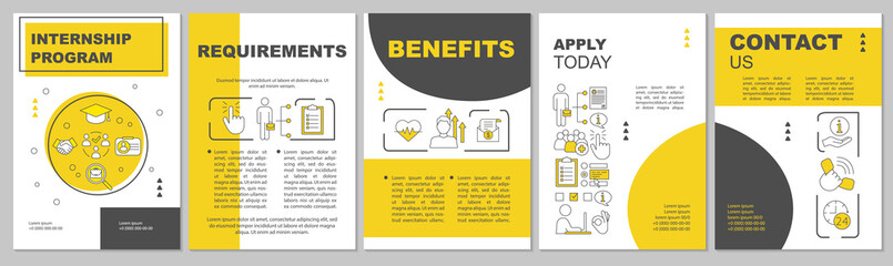 Internship program brochure template layout