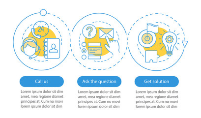 Call center vector infographic template