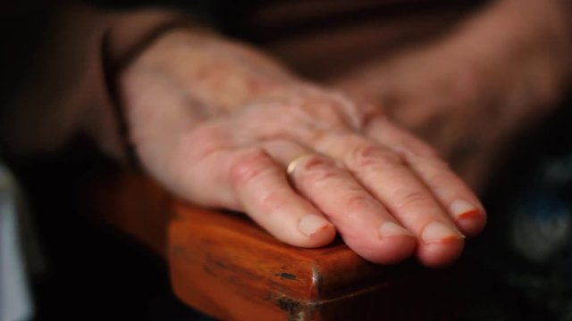 Hands of an elderly woman