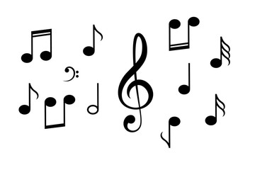 Fototapeta premium Music notes vector icon