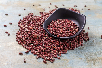 Shoot red beans up close