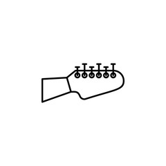 rock, guitar, fingerboard, head icon. Element of rock and roll icon. Thin line icon for website design and development, app development. Premium icon