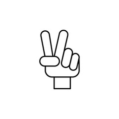 rock, hand, sign, world icon. Element of rock and roll icon. Thin line icon for website design and development, app development. Premium icon