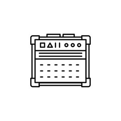 rock, column, guitar, amplifier icon. Element of rock and roll icon. Thin line icon for website design and development, app development. Premium icon