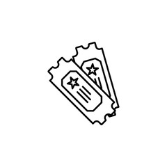 rock, tickets, stars icon. Element of rock and roll icon. Thin line icon for website design and development, app development. Premium icon