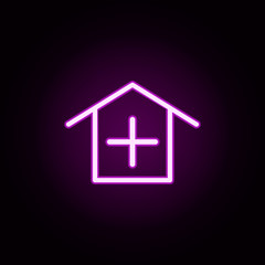 real estate add neon icon. Elements of building set. Simple icon for websites, web design, mobile app, info graphics