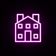 building villa neon icon. Elements of building set. Simple icon for websites, web design, mobile app, info graphics
