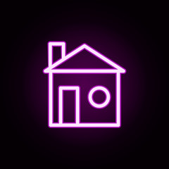 building home neon icon. Elements of building set. Simple icon for websites, web design, mobile app, info graphics
