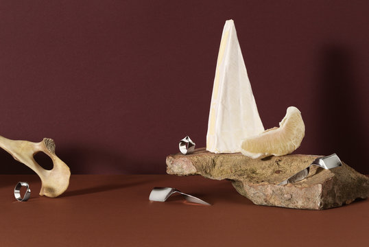 Jewellery stilleben with natural elements