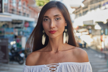 Portrait of a girl on the streets