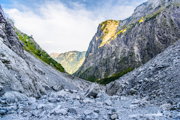 Mountains valley near Koenigssee, Konigsee, Berchtesgaden National Park, Bavaria, Germany.