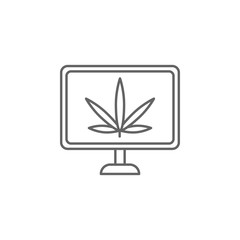 Online store, marijuana icon. Element of marijuana icon. Thin line icon for website design and development, app development. Premium icon