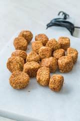 Turkish Salty Bakery Bagel Balls Kahke Simit with Sesame Seeds / Salted Snacks
