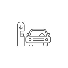 Car, marijuana icon. Element of marijuana icon. Thin line icon for website design and development, app development. Premium icon