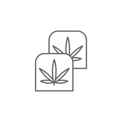 Cake, marijuana icon. Element of marijuana icon. Thin line icon for website design and development, app development. Premium icon