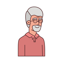 cute grandfather avatar character