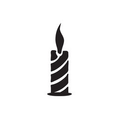 Candle Icon In Flat Style Vector For Apps, UI, Websites. Black Icon Vector Illustration.