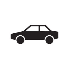 Car Icon In Flat Style Vector For Apps, UI, Websites. Black Icon Vector Illustration.