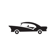 Car Icon In Flat Style Vector For Apps, UI, Websites. Black Icon Vector Illustration.