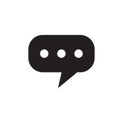 Speech Bubble Icon In Flat Style Vector For Apps, UI, Websites. Black Icon Vector Illustration.