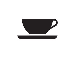 Coffee Cup Empty Icon In Flat Style Vector Icon For Apps, UI, Websites. Black Icon Vector Illustration.
