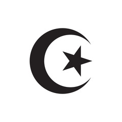 Crescent Icon In Flat Style Vector Icon For Apps, UI, Websites. Black Icon Vector Illustration.