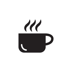 Coffee Cup Icon In Flat Style Vector Icon For Apps, UI, Websites. Black Icon Vector Illustration.