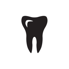 Tooth Icon In Flat Style Vector Icon For Apps, UI, Websites. Dental Black Icon Vector Illustration.