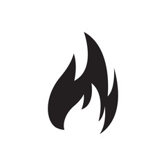 Fire Icon In Flat Style Vector For App, UI, Websites. Black Icon Vector Illustration.