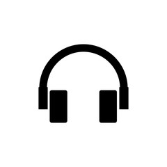 Headphone Icon In Flat Style Vector For App, UI, Websites. Black Icon Vector Illustration.