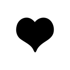 Heart Icon In Flat Style Vector For App, UI, Websites. Black Love Icon Vector Illustration.