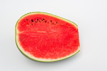 Watermelon fruit is rich in nutrition.on white background.