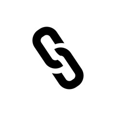 Link Icon In Flat Style Vector For App, UI, Websites. Black Icon Vector Illustration.