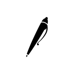 Pen Icon In Flat Style Vector For Apps, UI, Websites. Black Icon Vector Illustration.