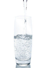 water on white background