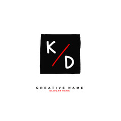 K D KD Initial logo template vector. Letter logo concept