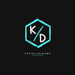K D KD Initial logo template vector. Letter logo concept