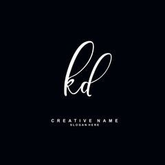 K D KD Initial logo template vector. Letter logo concept