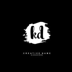 K D KD Initial logo template vector. Letter logo concept