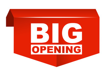 red vector banner big opening