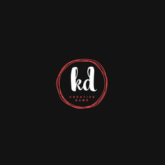 K D KD Initial logo template vector. Letter logo concept