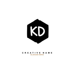 K D KD Initial logo template vector. Letter logo concept
