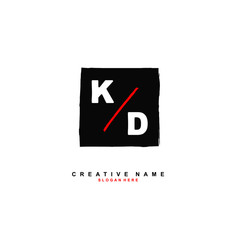 K D KD Initial logo template vector. Letter logo concept