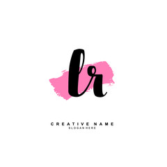 L R LR Initial logo template vector. Letter logo concept