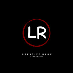 L R LR Initial logo template vector. Letter logo concept