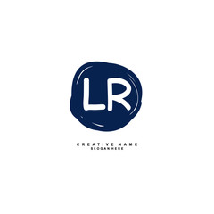 L R LR Initial logo template vector. Letter logo concept