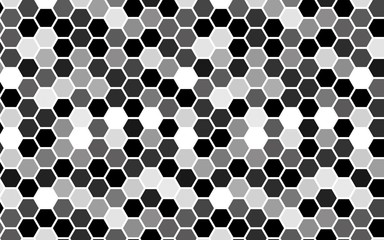 White honeycomb with a gradient color. Isometric geometry. 3D illustration